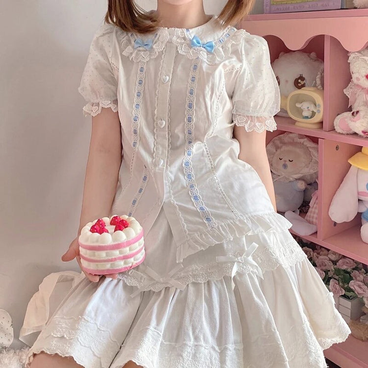 Sweet Love Lace Bow Blouse – Local Stock