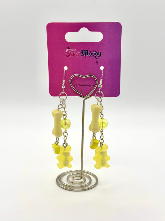 Two Moody Originals: Sweetly Skeletal Charm Drop Earrings – Local Stock