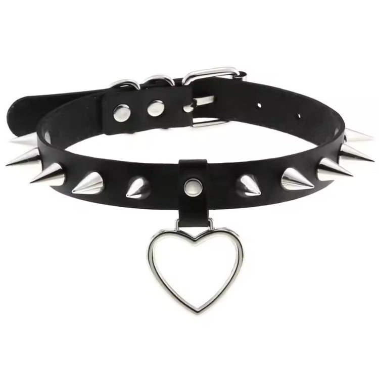 Black Punk Leather Chokers