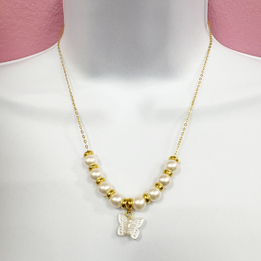 Two Moody Originals: Golden Flutter Pearl Necklace – Local Stock