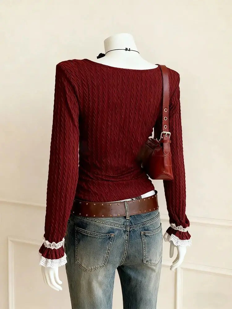 Scarlet Keepsake Lace Top – Local Stock