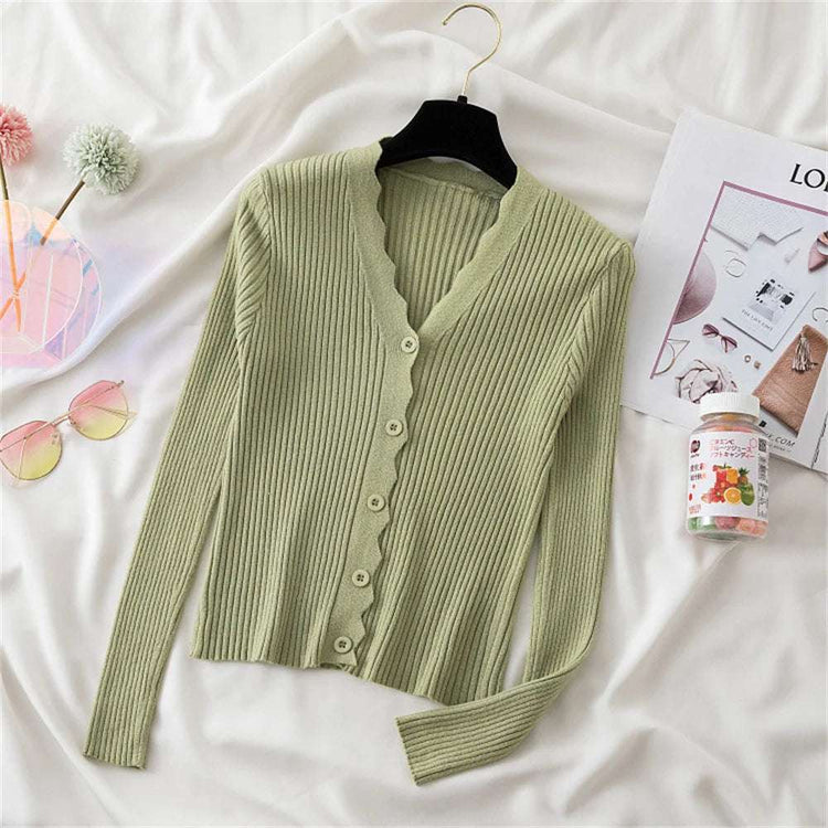 Wavy Cut Cardigan