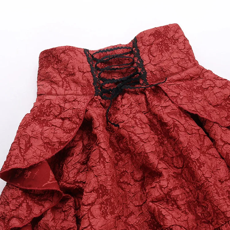 Gothic Drama High Low Skirt