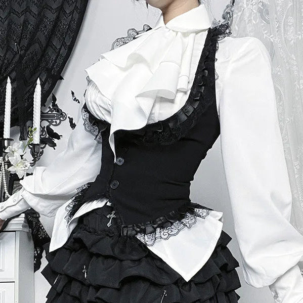 Nocturne Lace-Trim Halter Corset Top