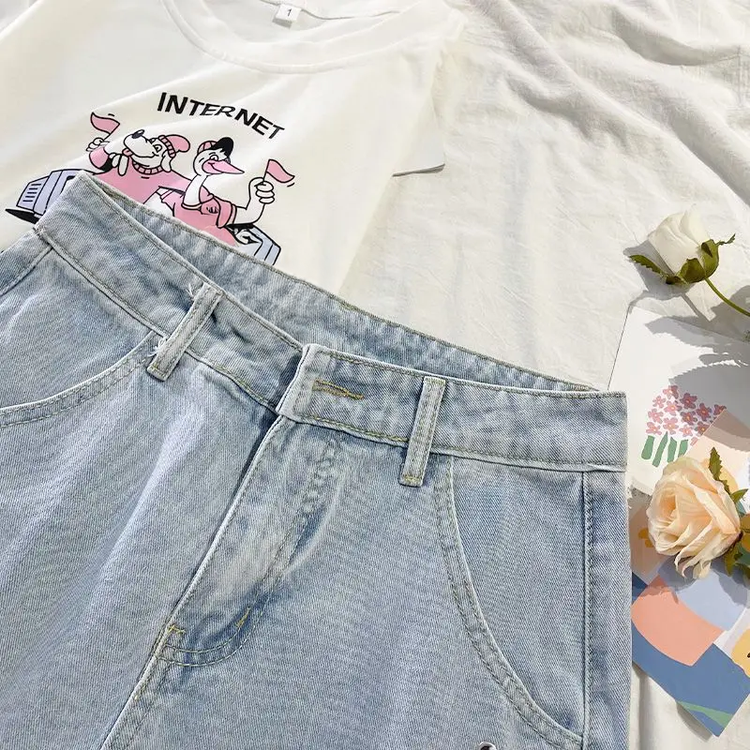 Lovable High-Waisted Party Animal Denim Shorts