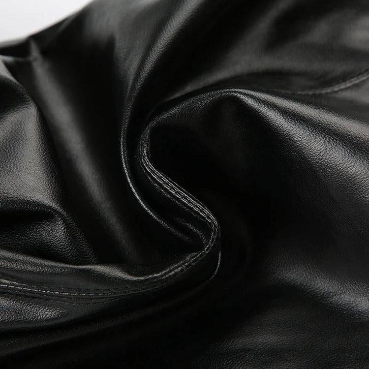 Leather and Lace Flare Pants