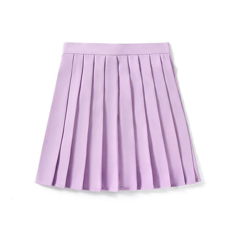Candy Color Pleated Skirt