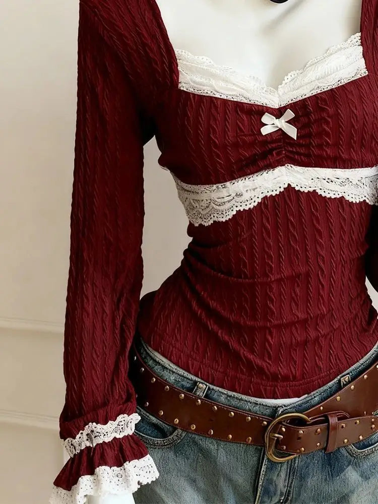 Scarlet Keepsake Lace Top – Local Stock