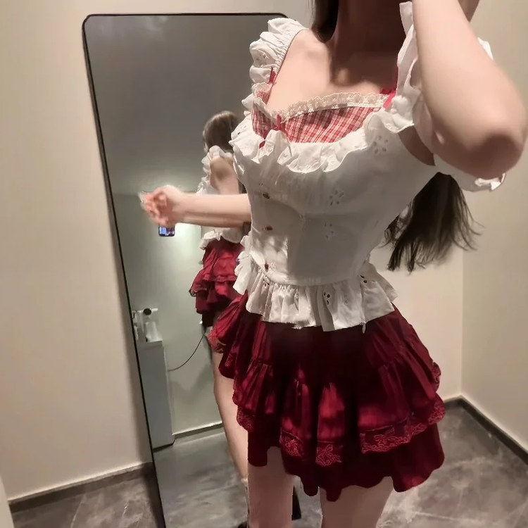 Cherry Parfait Skort Set – Local Stock