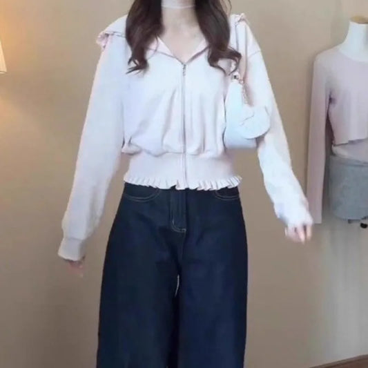 Ruffle Crush Zip Hoodie