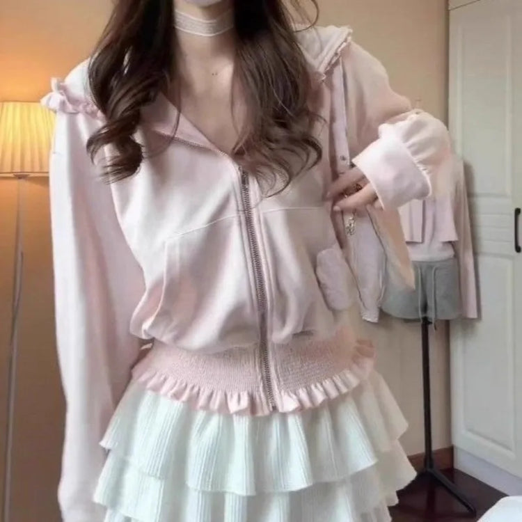 Ruffle Crush Zip Hoodie – Local Stock