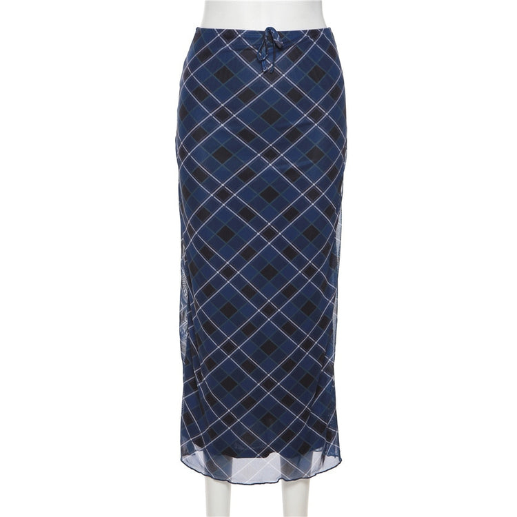 So Long 90s Punk Plaid Skirt