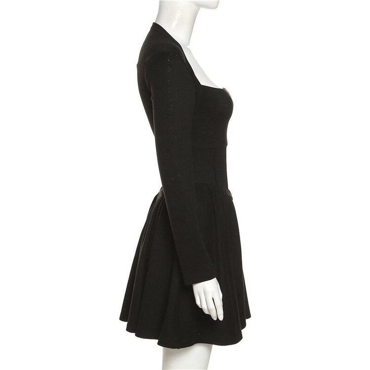 Dark Corset Long Sleeve Dress