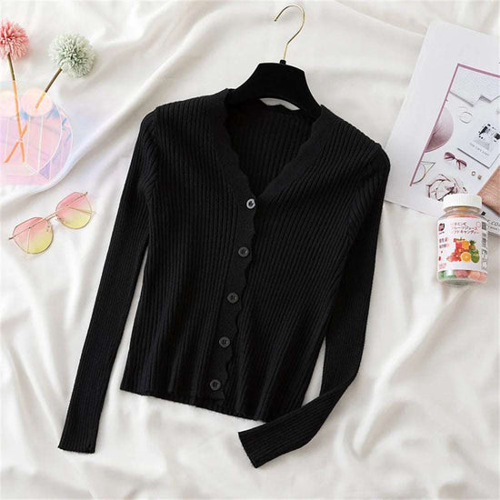 Wavy Cut Cardigan