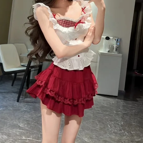 Cherry Parfait Skort Set – Local Stock