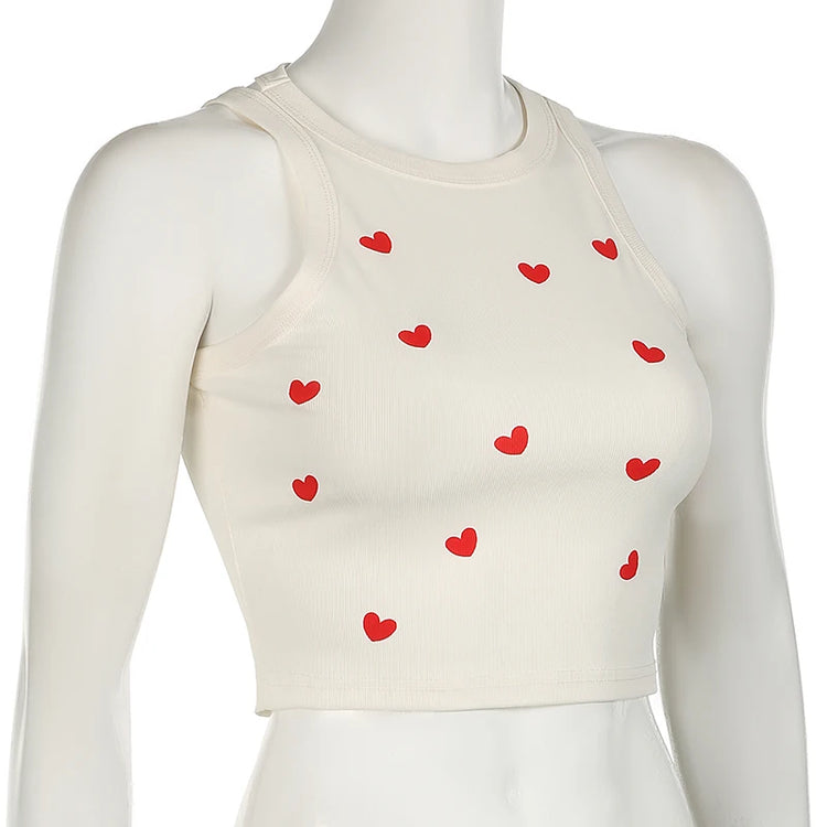 Heart of Hearts Cropped Tank Top – Moody Quick Ship (U.S. Only)