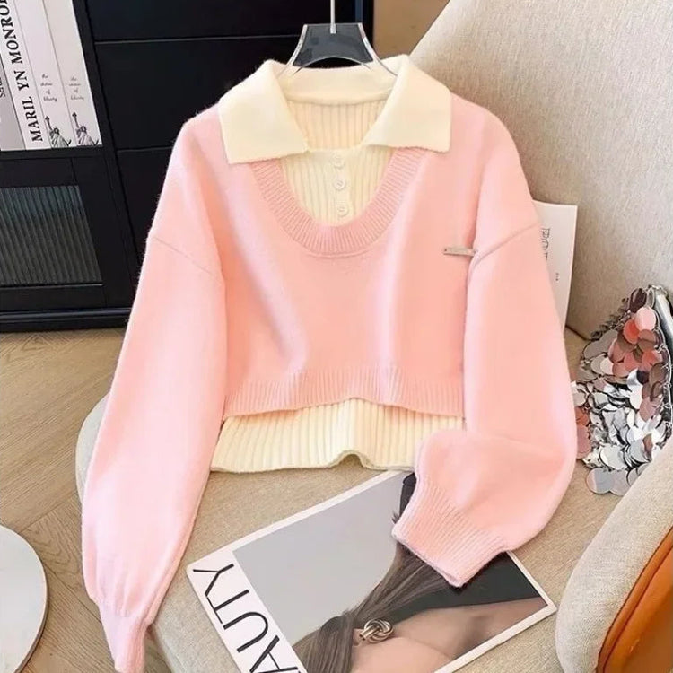 Campus Cutie Layered Knit Set – Local Stock
