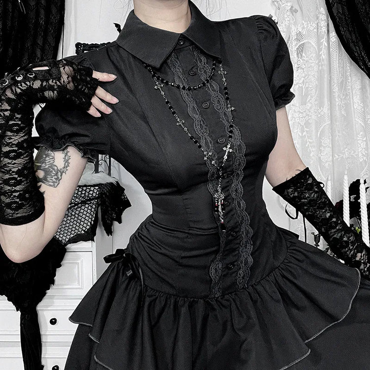Midnight Academy Mini Dress – Local Stock