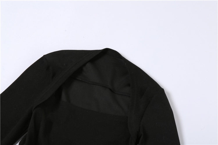 Dark Corset Long Sleeve Dress