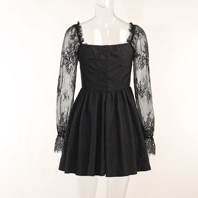 Gothic Rose Queen Lace-Up Dress