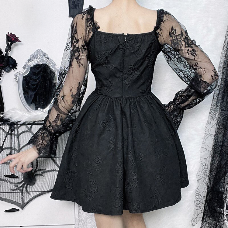 Gothic Rose Queen Lace-Up Dress