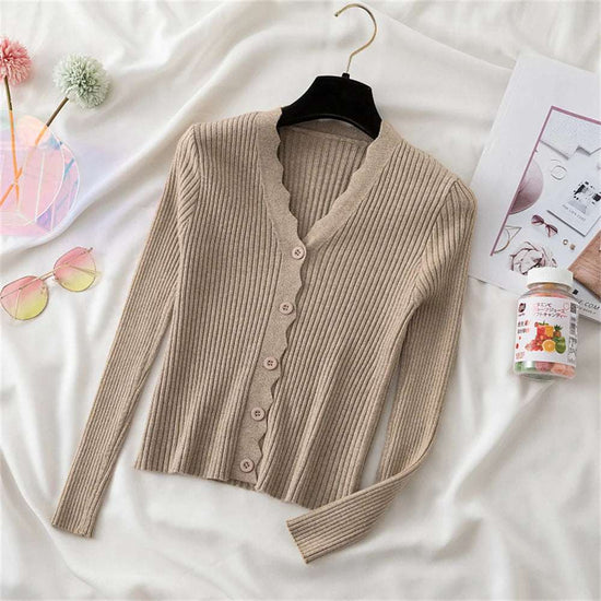 Wavy Cut Cardigan