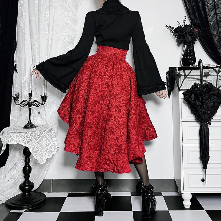 Gothic Drama High Low Skirt
