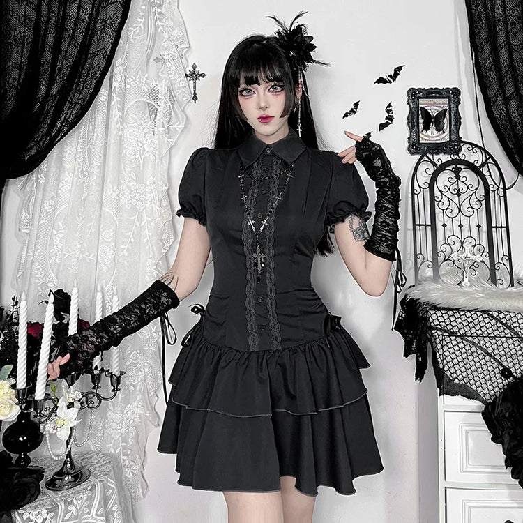 Midnight Academy Mini Dress – Local Stock
