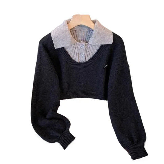 Campus Cutie Layered Knit Set