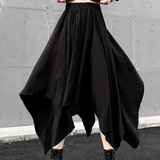 Eclipsed Edge Asymmetrical Midi Skirt – Local Stock