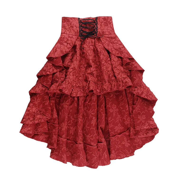 Gothic Drama High Low Skirt