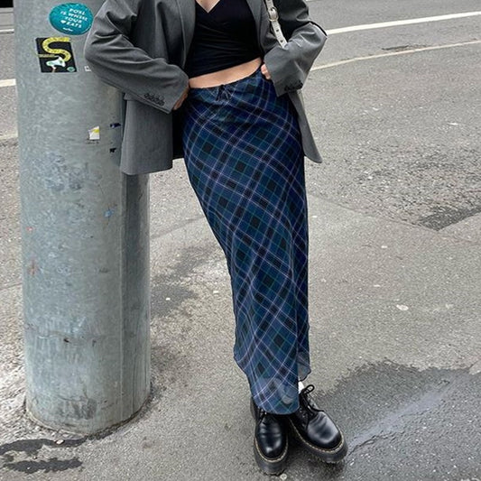 So Long 90s Punk Plaid Skirt