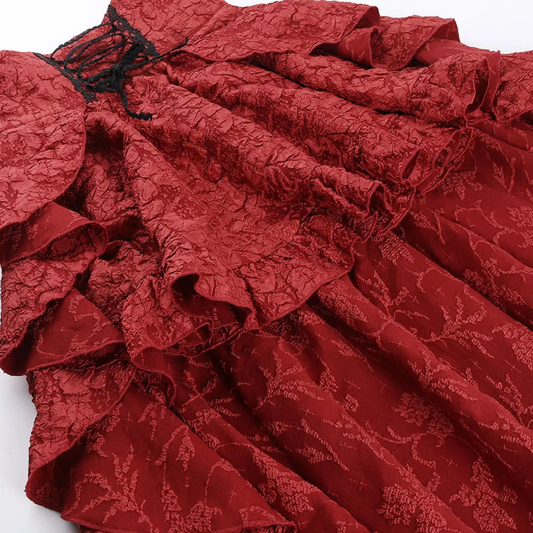 Gothic Drama High Low Skirt