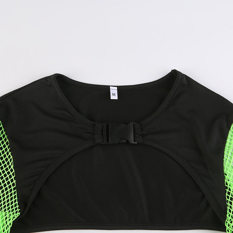Cybergoth Butterfly Kitty Two-Piece Crop Top