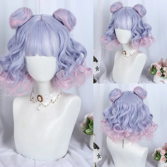 Kawaii Galaxy Space Bun Wig