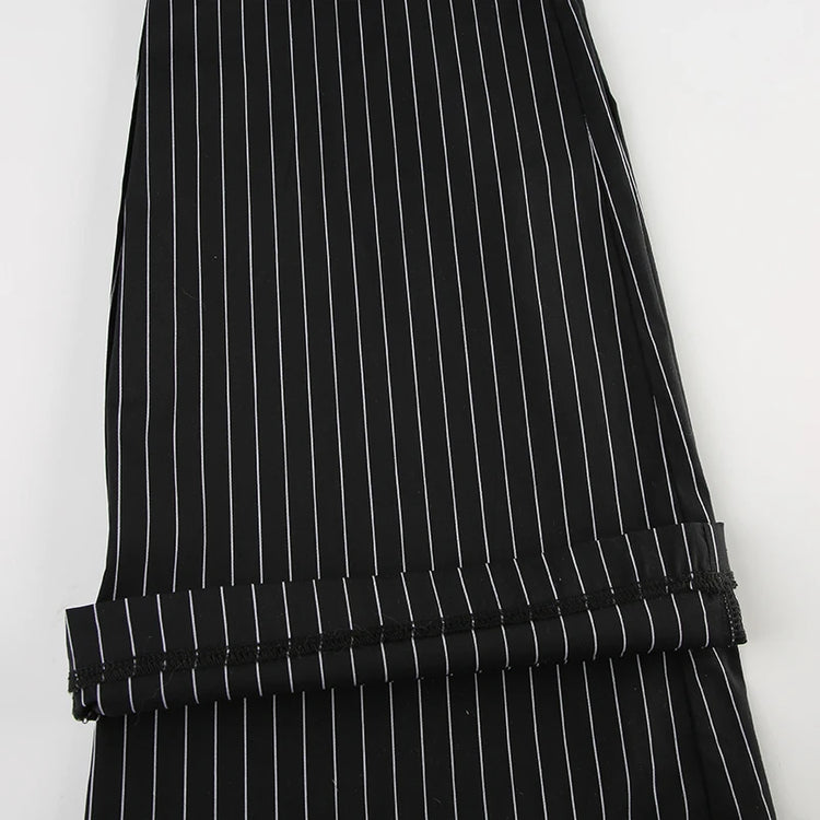 Detailed shot of pant hem from Y2K Business Chic Trousers, showing stitching and fabric finish.