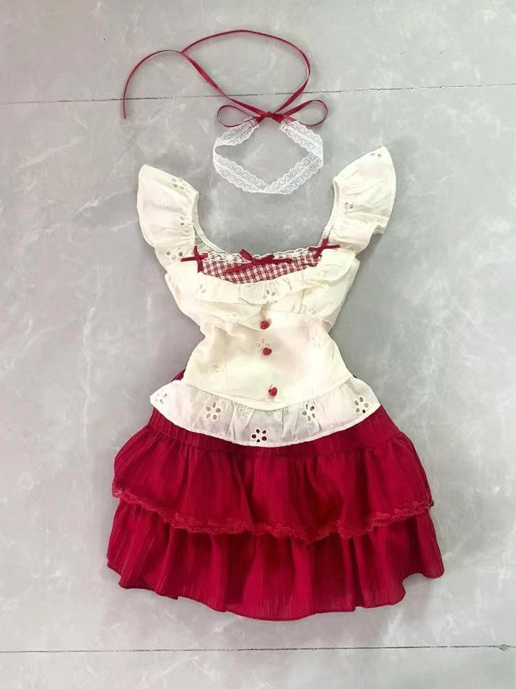 Cherry Parfait Skort Set – Local Stock
