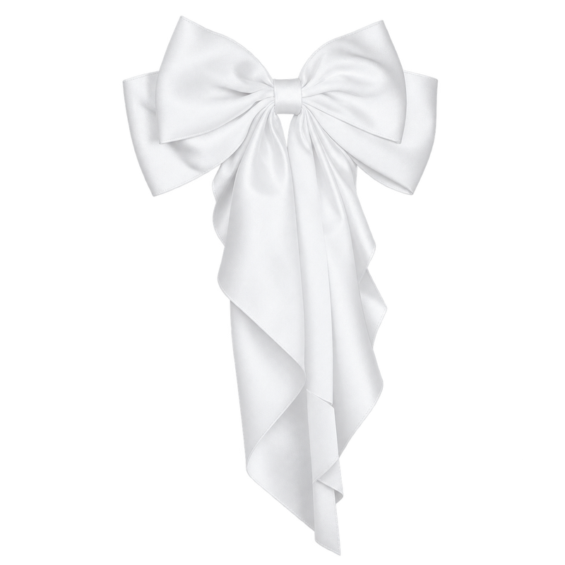 Long Satin Hair Bow