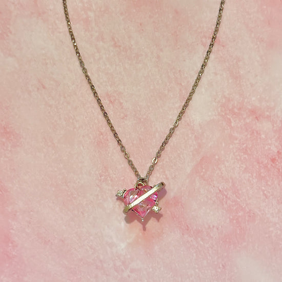 Chain and clasp of Love Orbit Necklace shown in detail