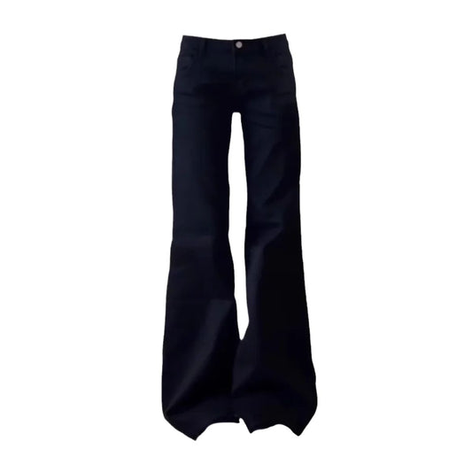 Cut out of a model wearing the Rogue Rise Rigid Flare Jeans.