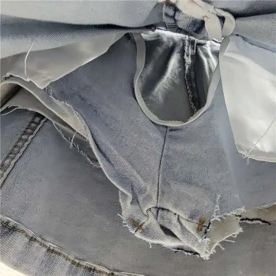 Inside view of Southern Charm Mini Skort showing built-in shorts beneath the skirt