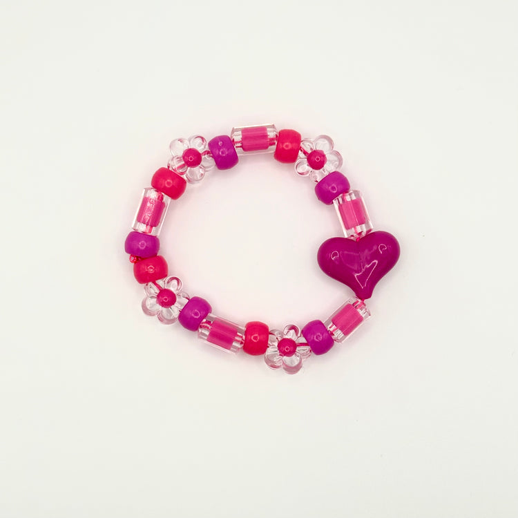 Two Moody Originals: Kandi Bracelet in Wildflower Sweetheart – Charm Kandi