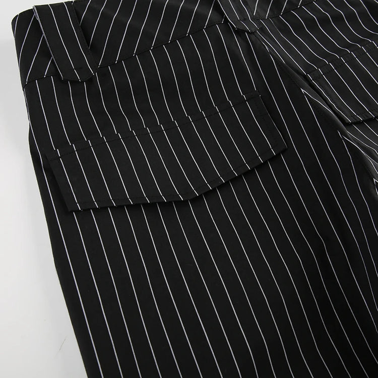 Back pocket detail of Y2K Business Chic Trousers with flap design