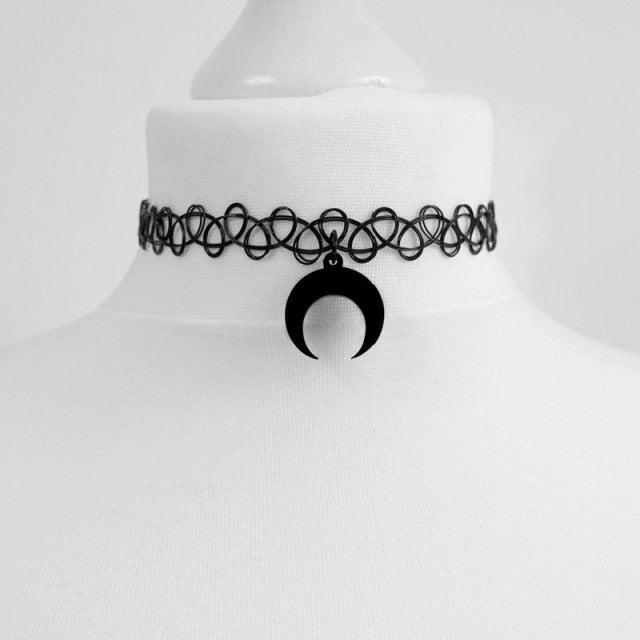 Front view of the Dark Kingdom Moon Choker