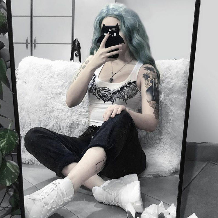 Graphic Bat Tank Top