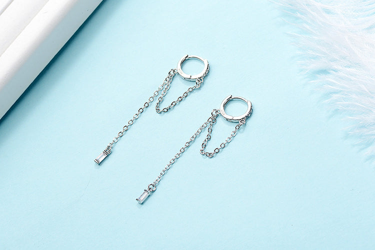 Dangle Layered Chain Earrings