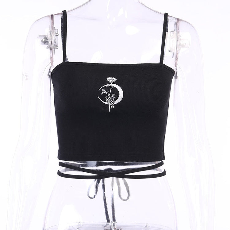 Midnight Rose Crop Top