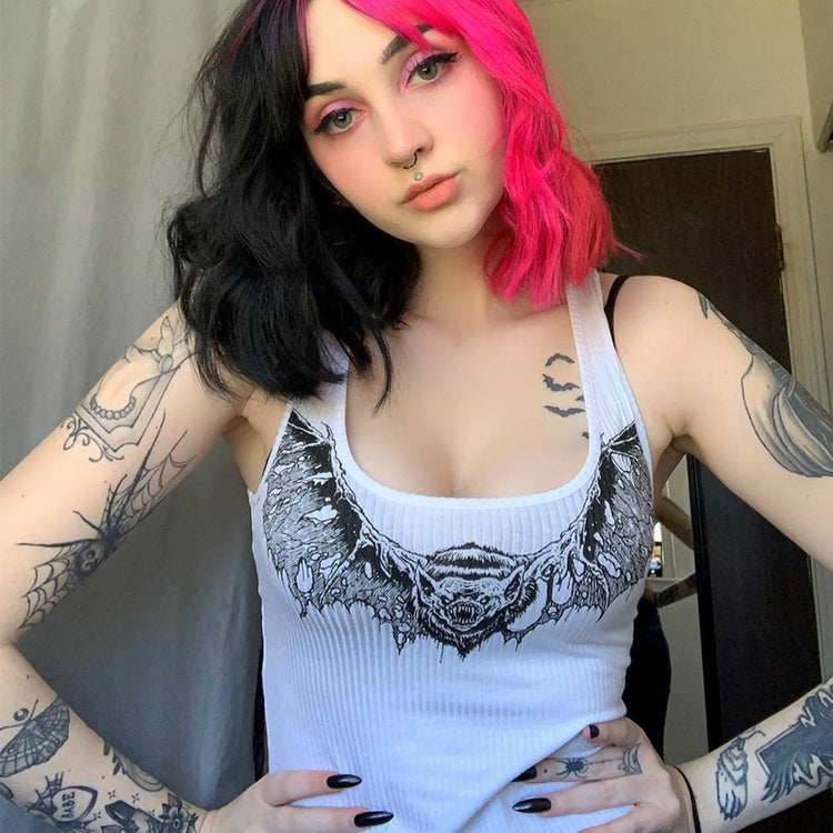 Graphic Bat Tank Top
