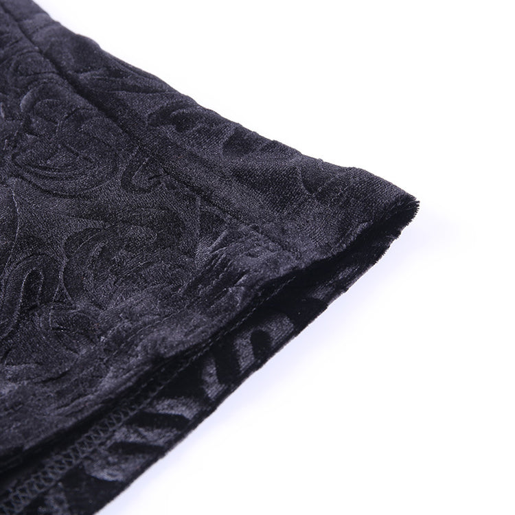 Open Shoulder Gothic Velvet Top