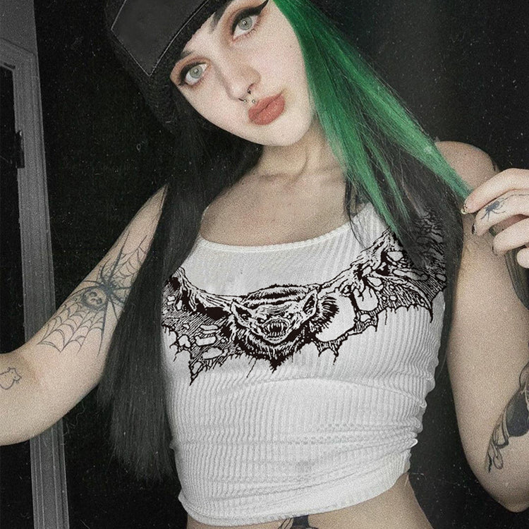 Graphic Bat Tank Top
